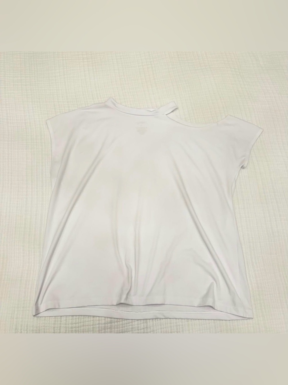 gottex white asymmetrical cutout top